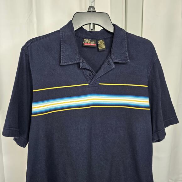 Vintage Quicksilver Navy Cotton Polo Relaxed Fit Shirt Skate Surf Y2K - Picture 2 of 5